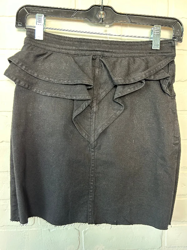 Black Denim Skirt Mini & Short Victor, Size 0