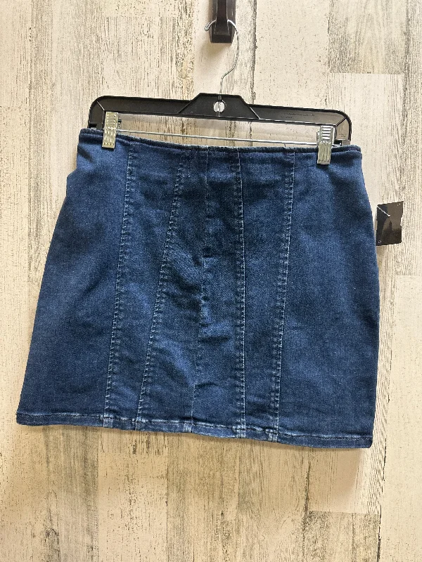 Blue Denim Skirt Mini & Short Free People, Size 10