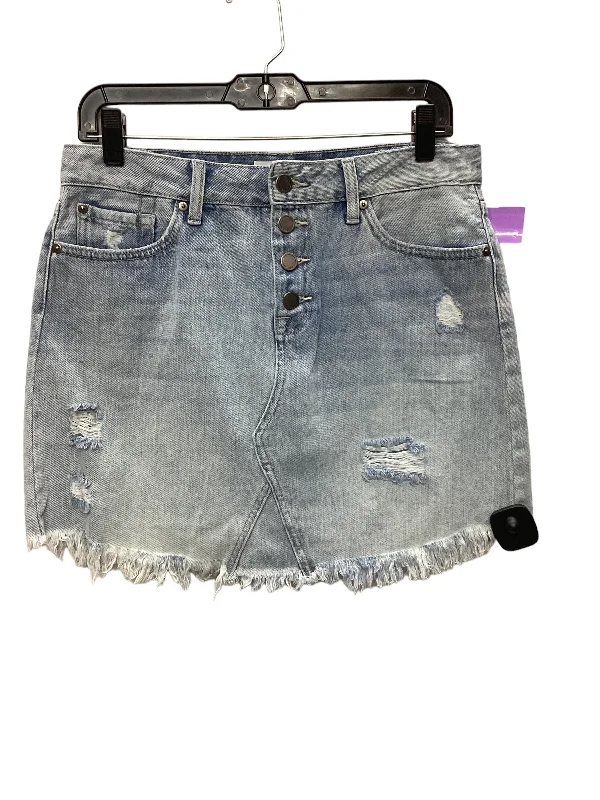 Blue Denim Skirt Mini & Short Just Black, Size M