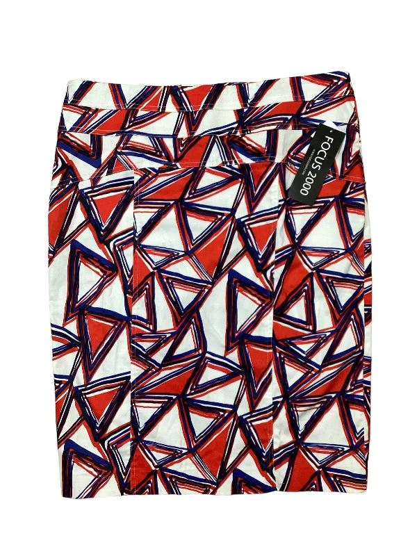 Blue & Red & White Skirt Mini & Short Focus 2000, Size 14