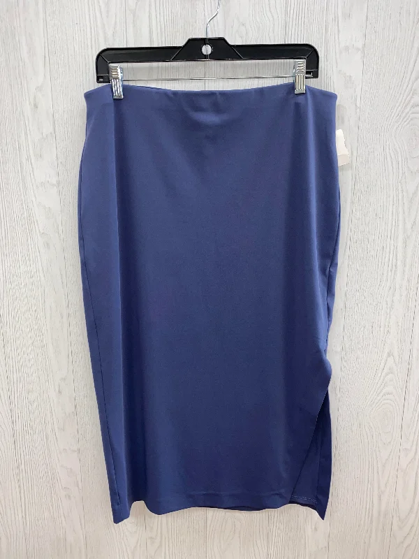 Slate Blue Skirt Midi Express, Size L