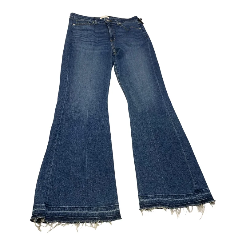 Jeans Flared By Loft In Blue Denim, Size: 10