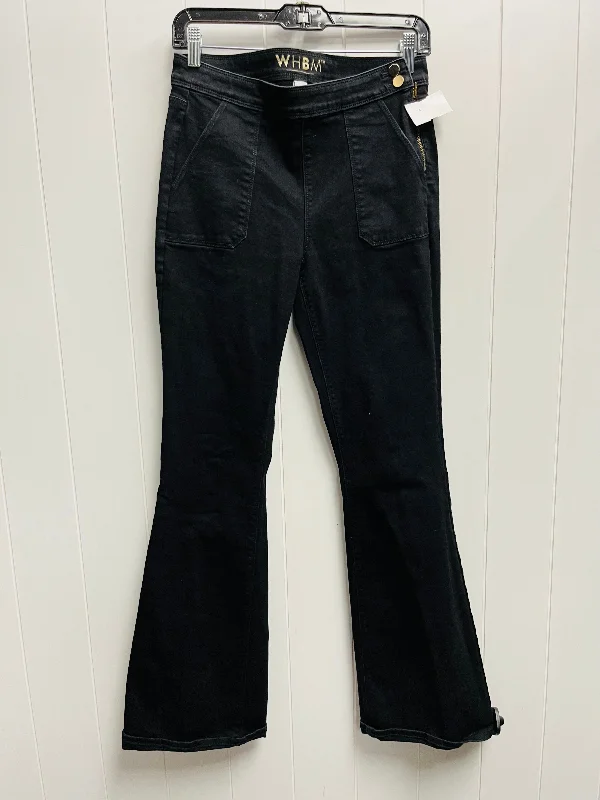 Jeans Flared By White House Black Market In Black Denim, Size: 6