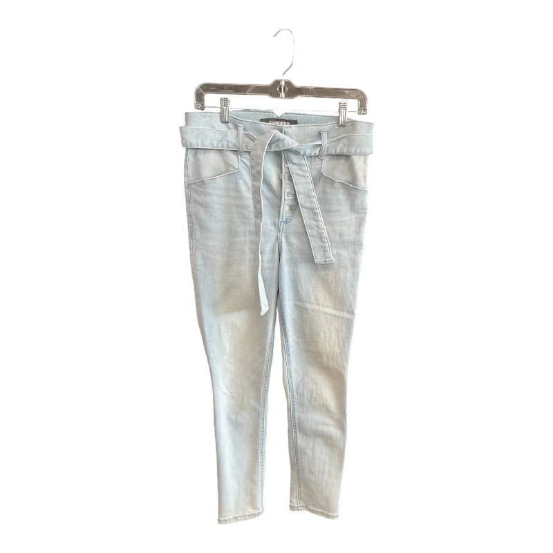 Jeans Skinny By Express In Blue Denim, Size: 8