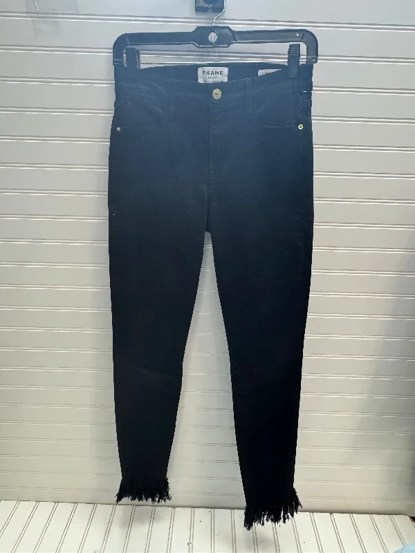 Jeans Skinny By Frame In Black, Size: 2