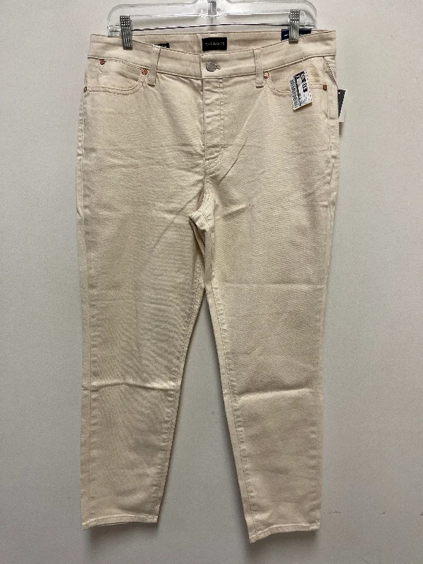 Jeans Skinny By Talbots In Cream, Size: 12