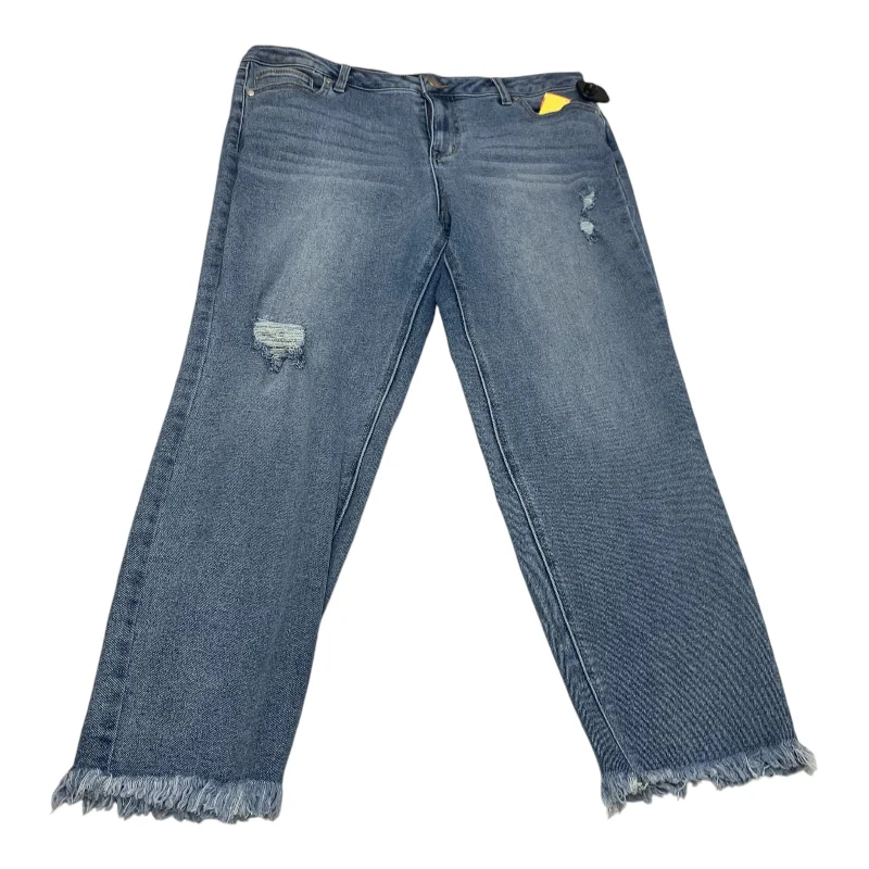 Jeans Straight By 1822 Denim In Blue Denim, Size: 14