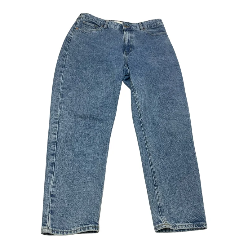 Jeans Straight By H&m In Blue Denim, Size: 12