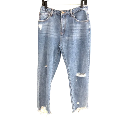 Jeans Straight By Wishlist In Blue Denim, Size: L