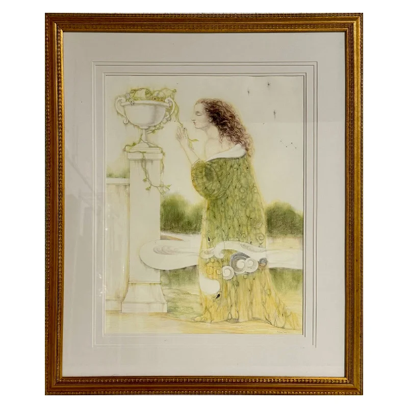 "Ethereal Woman with Column" Signed