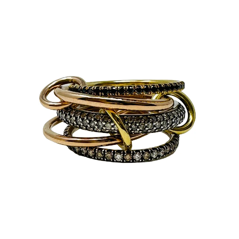 Spinelli Kilcollin Two-tone Diamond Multi-Band Ring