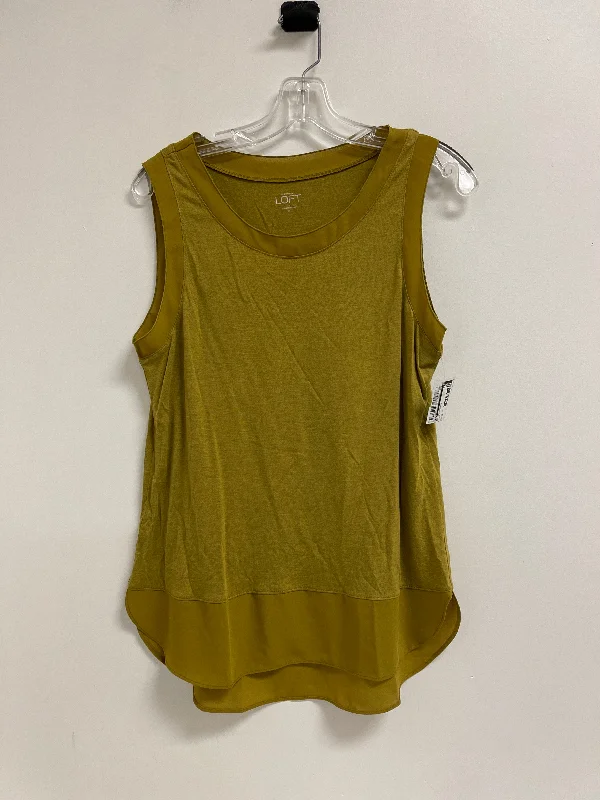 Top Sleeveless By Loft In Green, Size: M