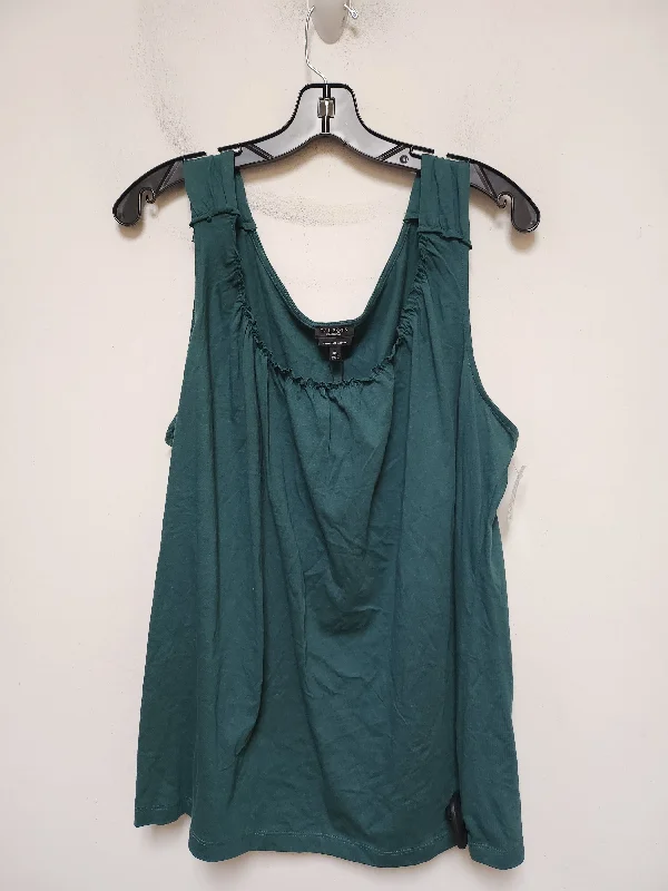 Top Sleeveless By Talbots In Green, Size: Xl