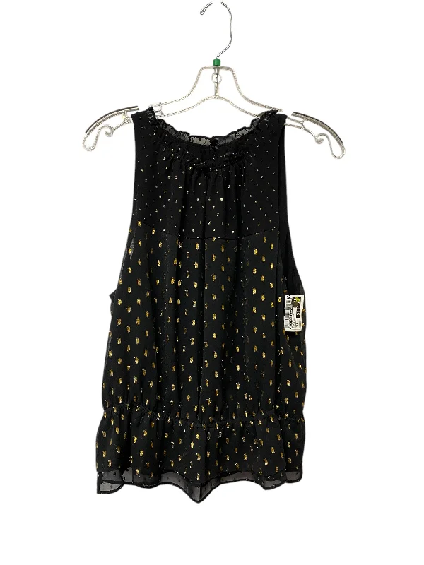 Top Sleeveless By White House Black Market In Black & Gold, Size: Lp