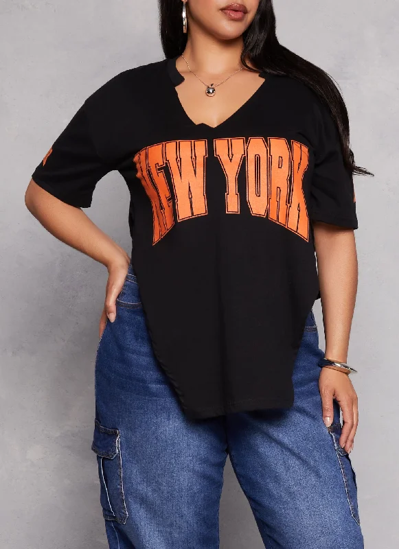 Plus Size New York Graphic Top