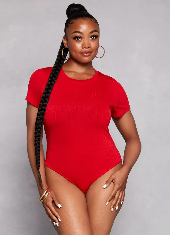 Plus Size Daisy Ribbed Knit Bodysuit