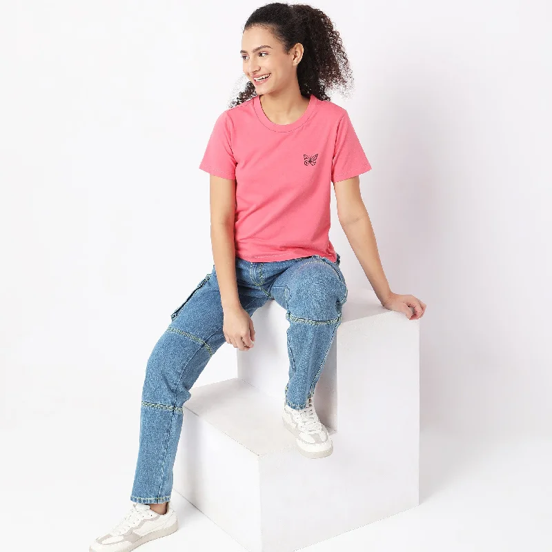 Regular Fit Solid T-Shirt