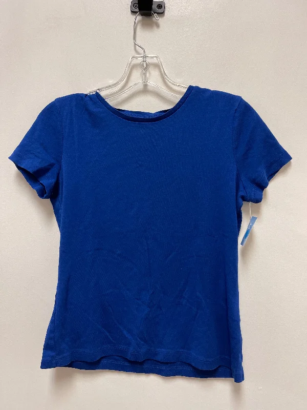 Top Short Sleeve Basic By Talbots In Blue, Size: Sp