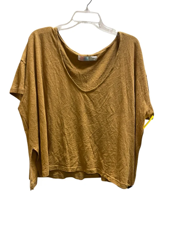 Top Short Sleeve By Free People In Brown, Size: L