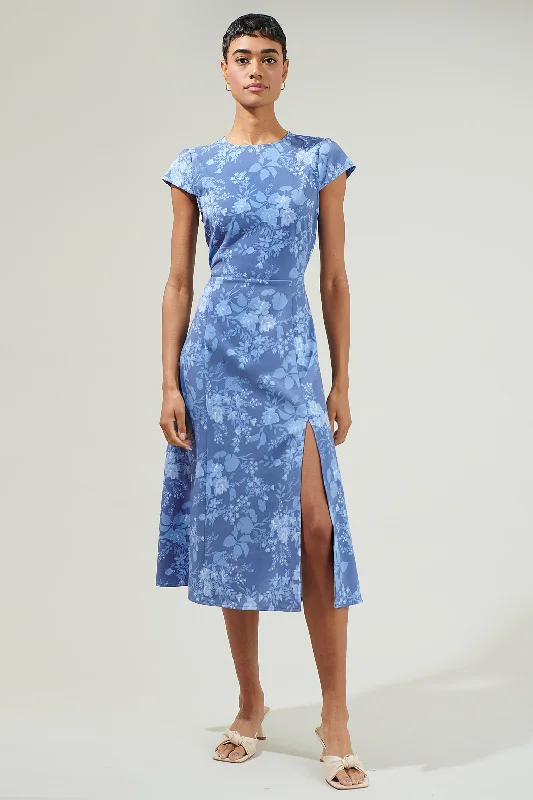 Borage Floral Everbloom Cutout Midi Dress