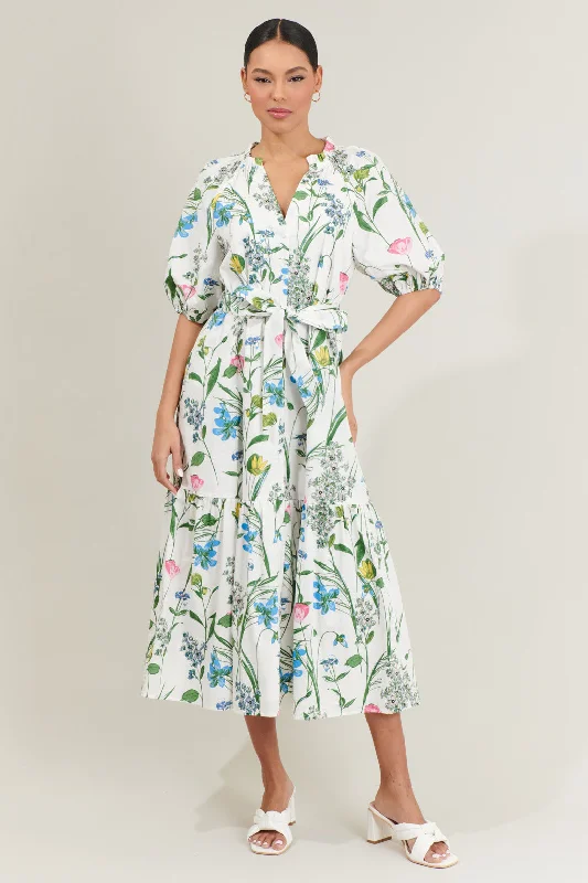 Clove Garden Floral Wynette Tiered Midi Dress