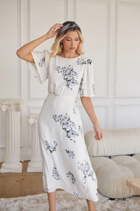 Porto Floral Smocked Midi Dress