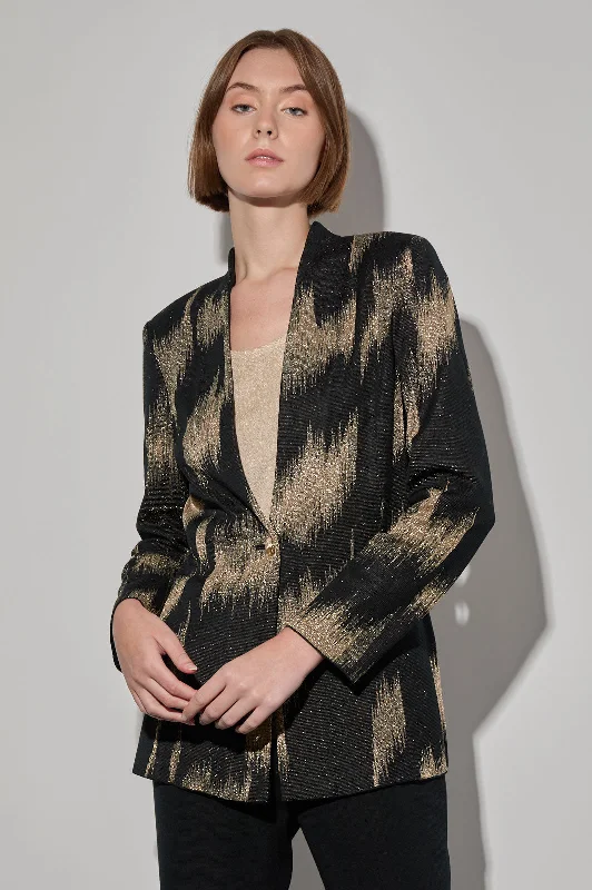 Lurex Jacquard Knit Jacket