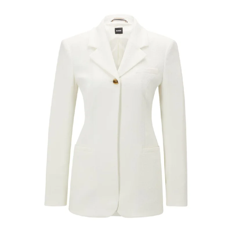 Slim-fit jacket in a cotton blend