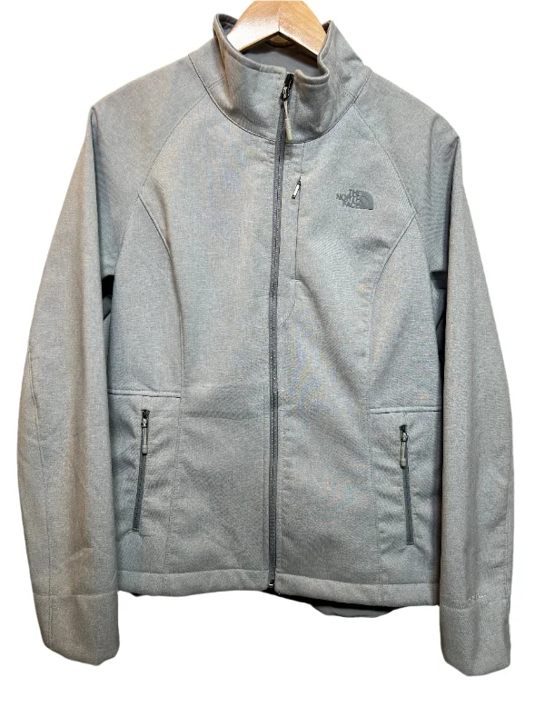 The North Face Women's Light Grey Jacket (Size L)