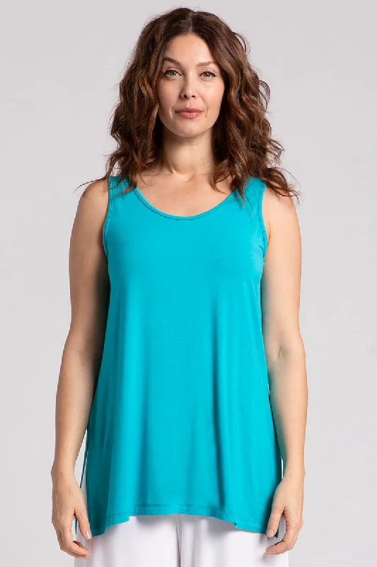 Bamboo Reversible Go To Tank | Turquoise