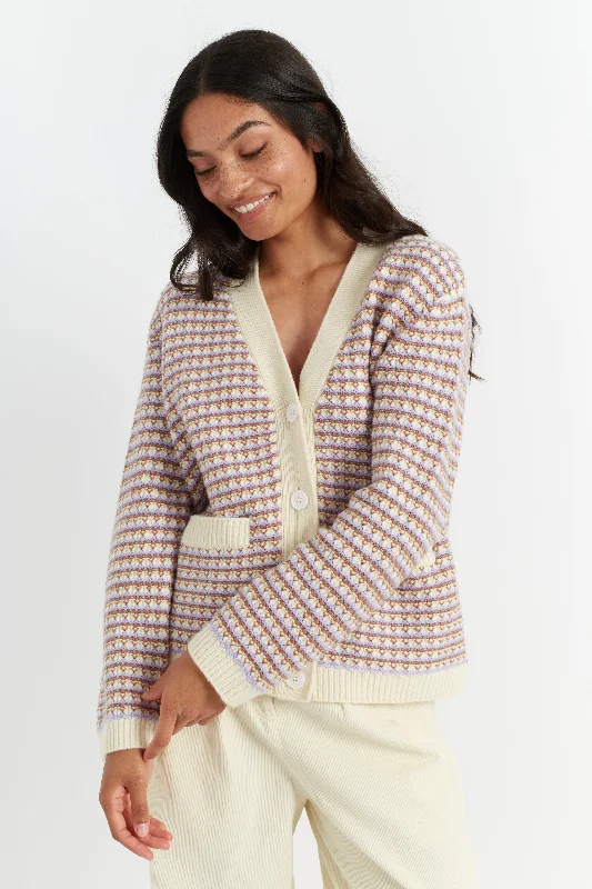 Cream Wool-Cashmere Freya Cardigan