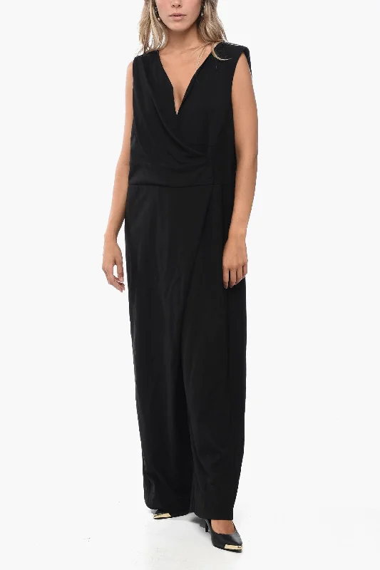 Ixos Sleeveless Jumpsuit with Wrap Design