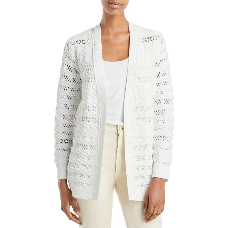 Martina Womens Cut-Out Cotton Cardigan Sweater