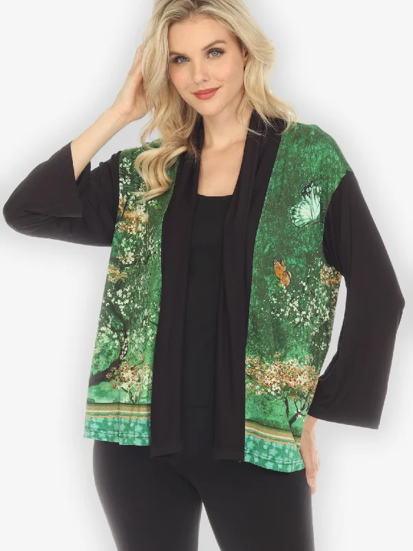 Sakura Night Knit Cardigan in Green