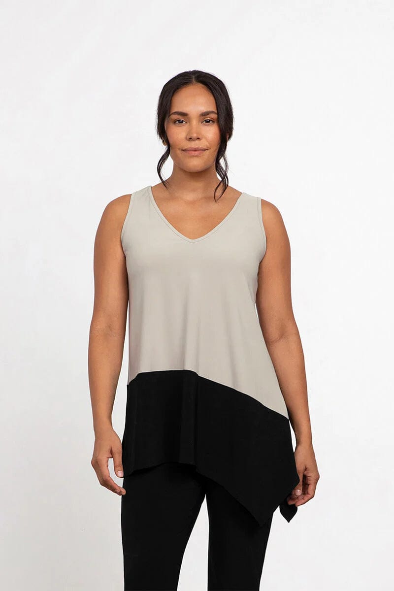 Sympli Colour Block Reversible Angle Tank - 21197CB