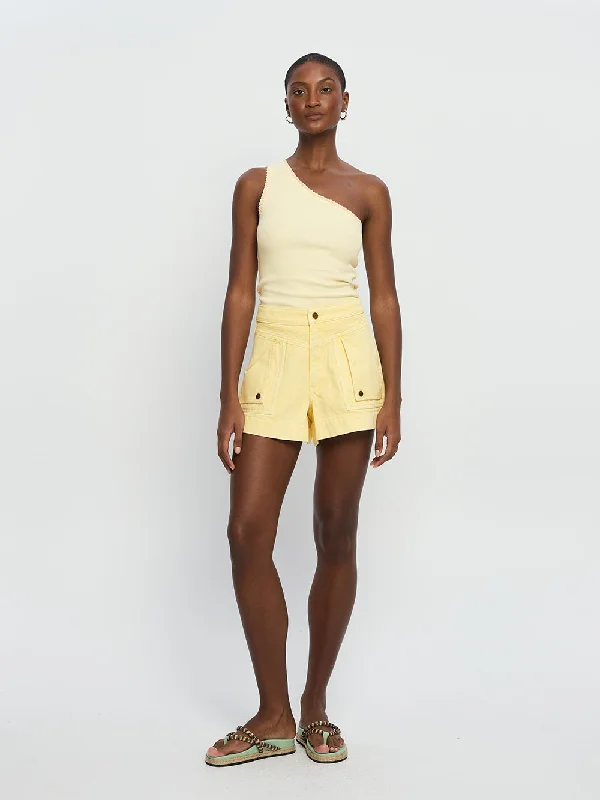 Tallulah One Shoulder Tank - Butter