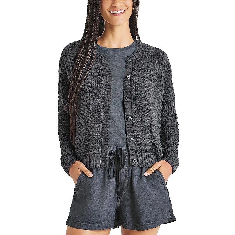 Womens Knit Button-Down Cardigan Sweater